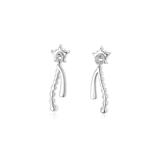 KADER卡蒂罗 璀璨星光耳钉 925银闪耀流星轻奢设计一饰两戴耳饰 轻奢浪漫灵动吸睛约会配饰 送女生 闺蜜 生日礼物 商品图0