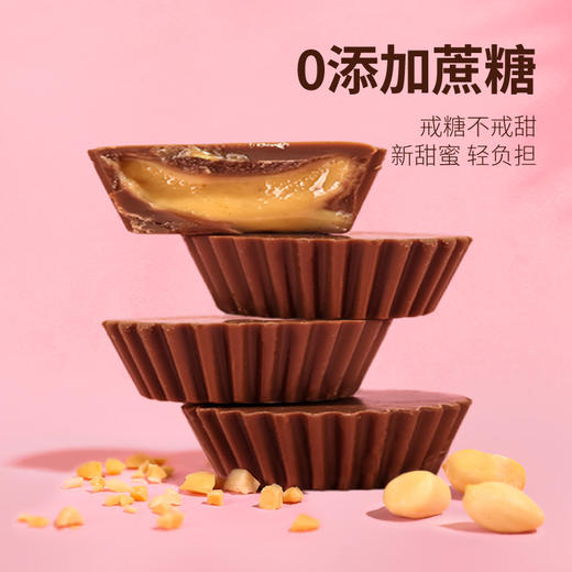 ChocZero花生酱夹心黑巧克力 113g/盒 8粒 0蔗糖 饱腹代餐儿童零食 商品图1