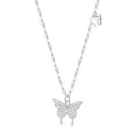 KADER卡蒂罗 流光蝴蝶项链 925银轻奢时尚浪漫优雅春日百搭锁骨链 灵动甜美氛围感配饰 女神节礼盒装