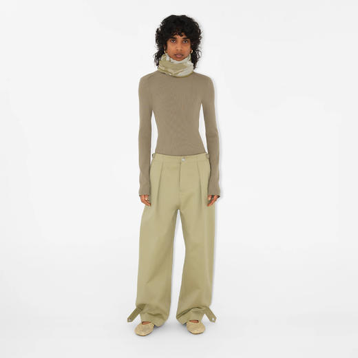 BURBERRY 巴宝莉 男女通用马术骑士徽标羊毛混纺围巾 米色 8083295 B7311 商品图2