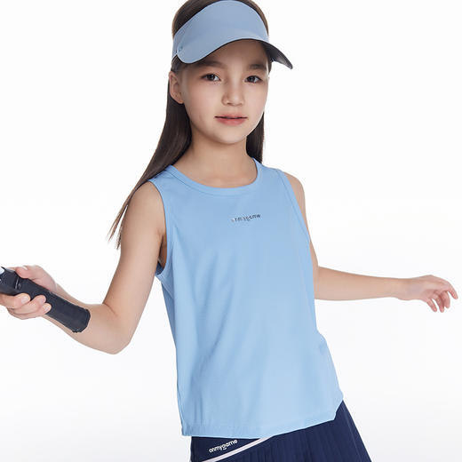 onmygame女童背心夏季外穿薄款凉感儿童工字无袖运动上衣2024新款 商品图1