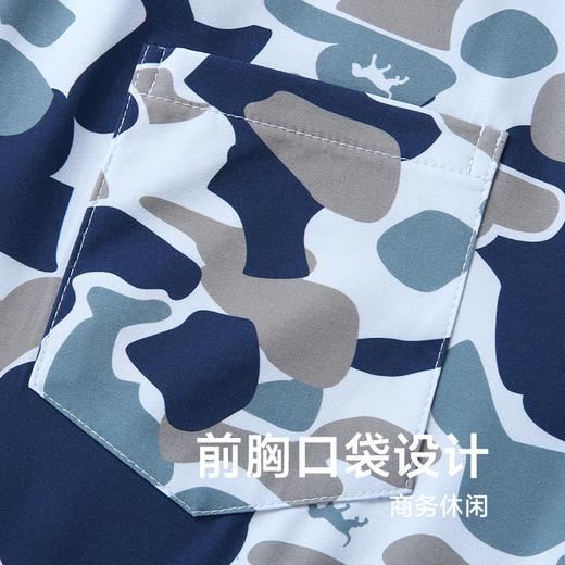 【冰丝】【新款DB】大依优型大码夏装冰丝花衬衫短袖衬衫新款宽松免烫透气大码透气上衣半袖男士衬衣 商品图2