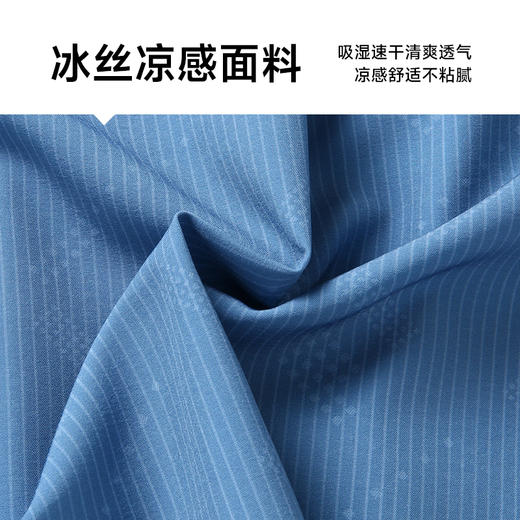 【冰丝】【新款DB】大依优型大码夏装冰丝短袖衬衫新款宽松免烫透气大码透气上衣半袖男士衬衣 商品图3