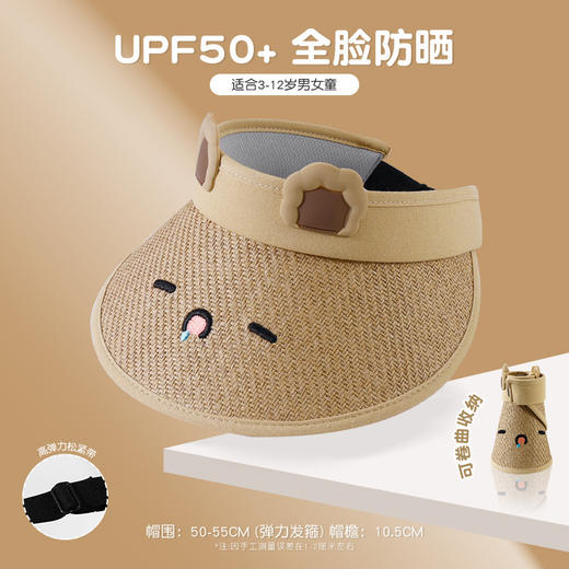【五一出游 宝宝必备】新款夏季儿童防晒帽子，男女童遮阳防晒，宝宝可爱大帽檐，超萌空顶设计，让宝宝的小脑袋得到充分的呼吸，时尚款式更是让宝宝与众不同。赶紧带着你可爱的小天使一起来感受夏日的清凉吧！ 商品图5