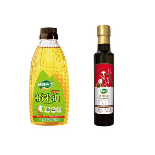 顶鲜巴士 稻米油+有机亚麻籽油 商品图0