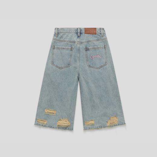 GOODBAI GOODEES破洞休闲牛仔七分裤 商品图2