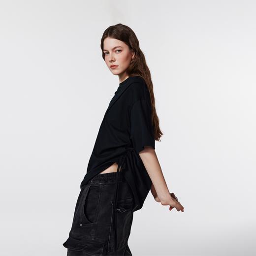 【2024SS新款】【Achock官方店】美式基础款logo刺绣圆领五分袖潮牌情侣短袖T恤 商品图2