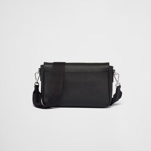 PRADA 普拉达 男士Saffiano皮革子母单肩包 黑色 2VD059 9Z2 F0002 OOO 商品图2