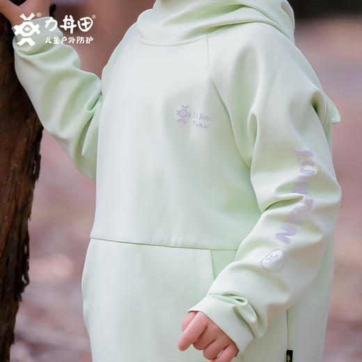 力丼田儿童户外森林系列 连帽运动卫衣 冰感吸湿排汗柔软舒适 L2331S035CAGN 商品图9