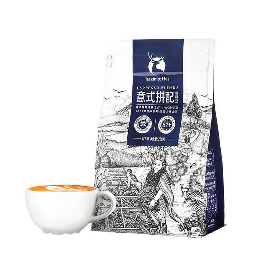 瑞幸咖啡（luckincoffee）精冲意式拼配阿拉比卡咖啡豆250gRX0008 商品图0