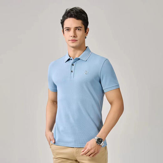 轻奢男装夏季简约休闲polo衫翻领短袖上衣  XLM-CAC8686930* 商品图0