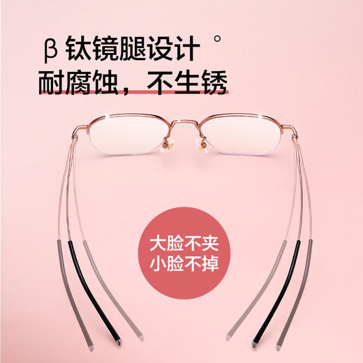 普莱斯2023年新款半框T6838 β钛+合金 多边形光学镜架 商品图4