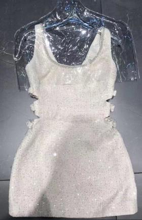 【门店同款】ENJOY春季侧镂空蝴蝶结钉珠小礼服 157144871