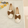 Safiya/索菲娅2023新款春夏浅口低跟真皮蝴蝶结平底休闲单鞋SF31112435 商品缩略图6