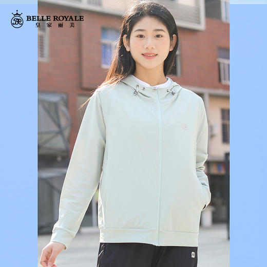 凉感女士防晒服透气连帽开衫时尚简约防晒衣PSFSY2304 商品图1