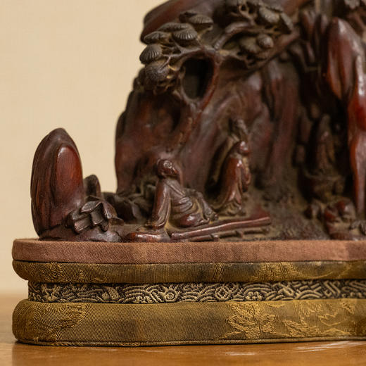 清 沉香木雕山水人物山子摆件 商品图2