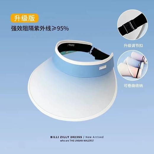【外出旅行，加宽12cm大帽檐】夏日时尚必备！空顶遮阳，防晒护肤。女孩们的沙滩party必备：可折叠调节渐变空顶防晒帽。升级版加宽帽檐SPF50+，显瘦小脸渐变色设计，让你美丽绝伦！ 商品图8