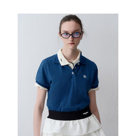 TeenieWeenie小熊字母POLO衫T恤女夏季女t恤TTHW242491P 商品图3