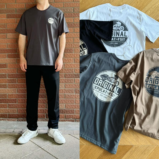 男士美式摩托车数码印花 棉质短袖Tee【包邮+三天无理由tui换】 商品图0