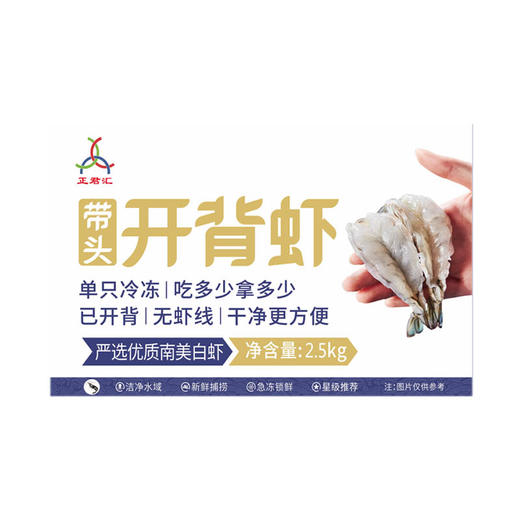 博兴特产带头开背活冻对虾 商品图0