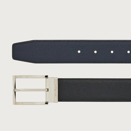 【二】FERRAGAMO 菲拉格慕 男士双面可调式皮革腰带 黑色 67 9497 686658 商品图2