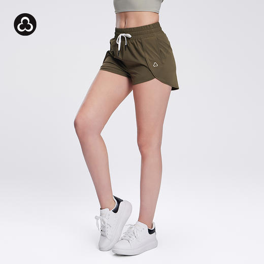 TITIKA假两件运动短裤女夏季户外跑步健身裤透气防走光三分裤11139 商品图0