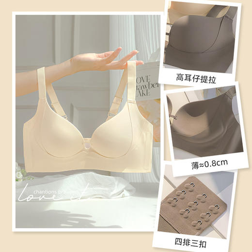 【新品！单件加大码提拉内衣】初夏时节，小仙女们十分期待的加大码提拉内衣来啦！无钢圈、裹胸设计，帮你聚拢提拉胸型，收副乳防下垂，穿着舒适裸感。散发出雅致的气质，让你更自信美丽！ 商品图3