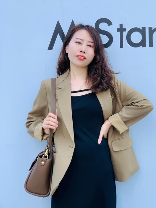 【百图lulu定制】【国风西装】新中式西装 正肩 单层 袖口拼接刺绣  挺括 长袖 国风翻边 七分袖西装 商品图0