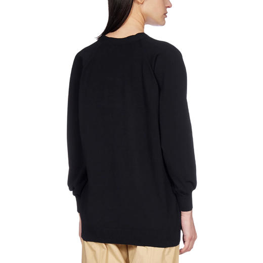 KENZO 高田贤三 女士小虎头徽标贴花棉质长袖针织衫 黑色 FB52 CA581 3TB 99 商品图3