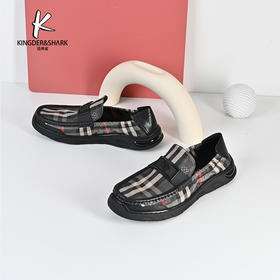 经典鲨2024年春季新款男士平底一脚蹬时尚豆豆鞋休闲鞋KG31-D14061