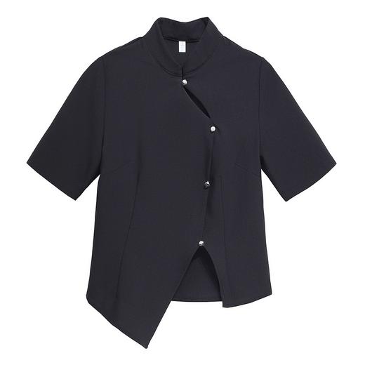 KQL-1315新款短袖新中式国风镂空衬衫女收腰显瘦打底小衫上衣 商品图4