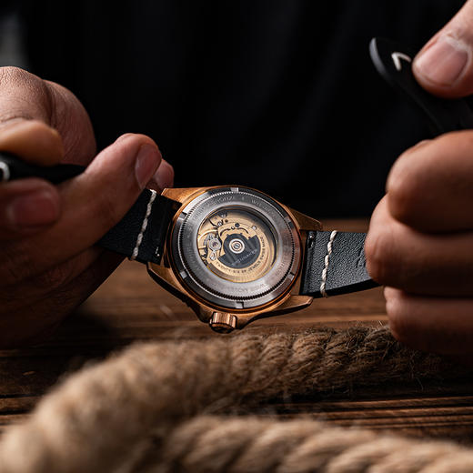 新款SPINNAKER三角帆青铜双色陶瓷圈自动机械手表夜光潜水5060 商品图4