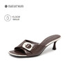 natursun女鞋高跟鞋年夏季外穿法式方头名媛气质女凉拖鞋N24328210 商品缩略图1