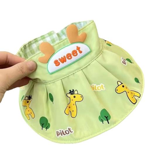 【舒适亲肤，婴儿防晒帽！】婴幼儿帽子夏季遮阳空顶帽宝宝，超萌透气薄款防晒男女童沙滩太阳帽！ 商品图4