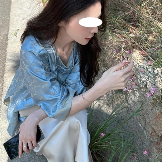 裁缝学苑AQ265茶系唐装汉服新中式国风缎面上衣纸样女装服装打板 商品图2