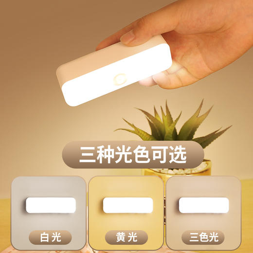 【从桌面整洁开始！迷你不占地小夜灯】迷你床头学习灯，护眼阅读专用，创意LED充电宿舍小夜灯 商品图2