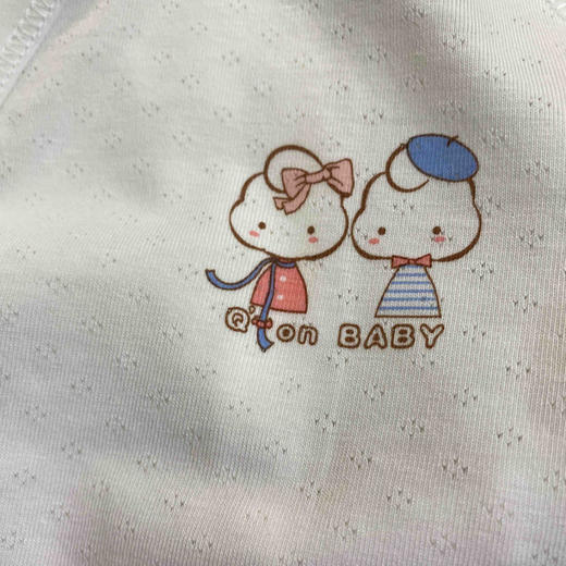 棉果果夏季提花莫代尔新生儿有机棉纱纯白色偏襟上衣半背衣M201111420225 商品图2