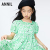 女童甜美印花裙短袖连衣裙裙子BLUE新款安奈儿童装实体店同款AG423827 商品缩略图1