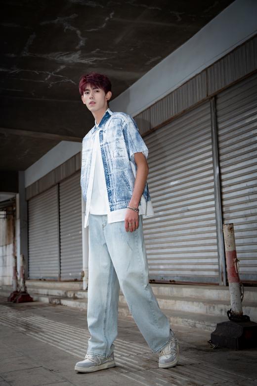 W425422163美式复古印花短袖衬衫 商品图6