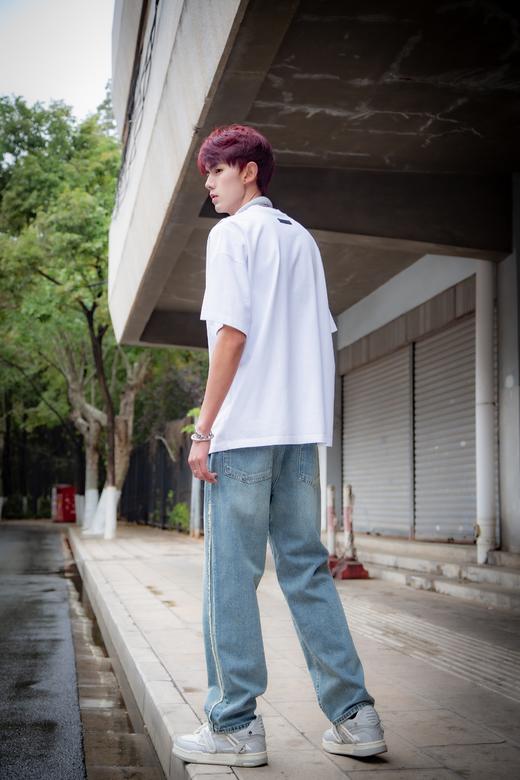 W416312054美式重磅破洞短袖T恤 商品图8