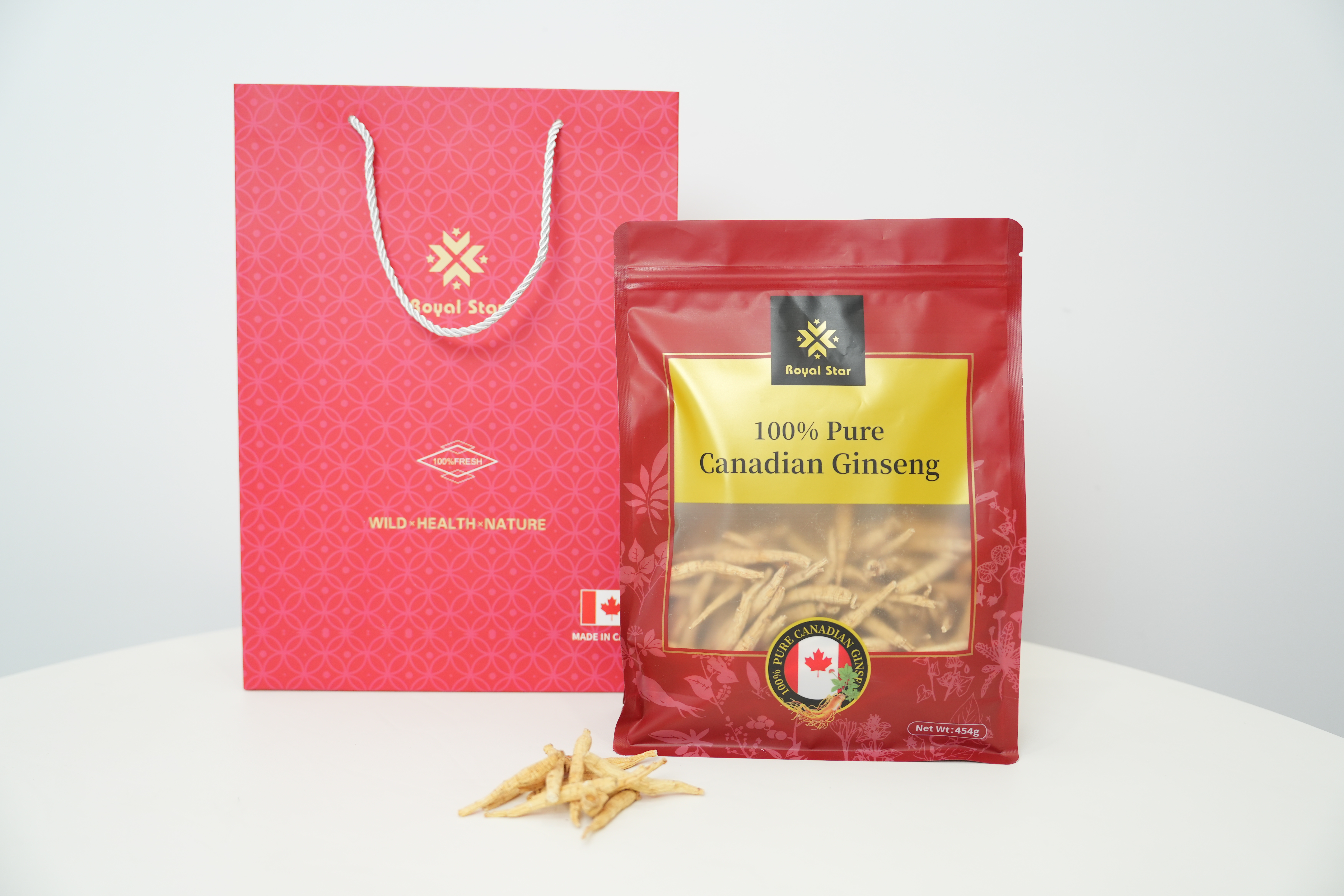 加拿大野生西洋参花旗参尖尾 454g/袋 宁波仓