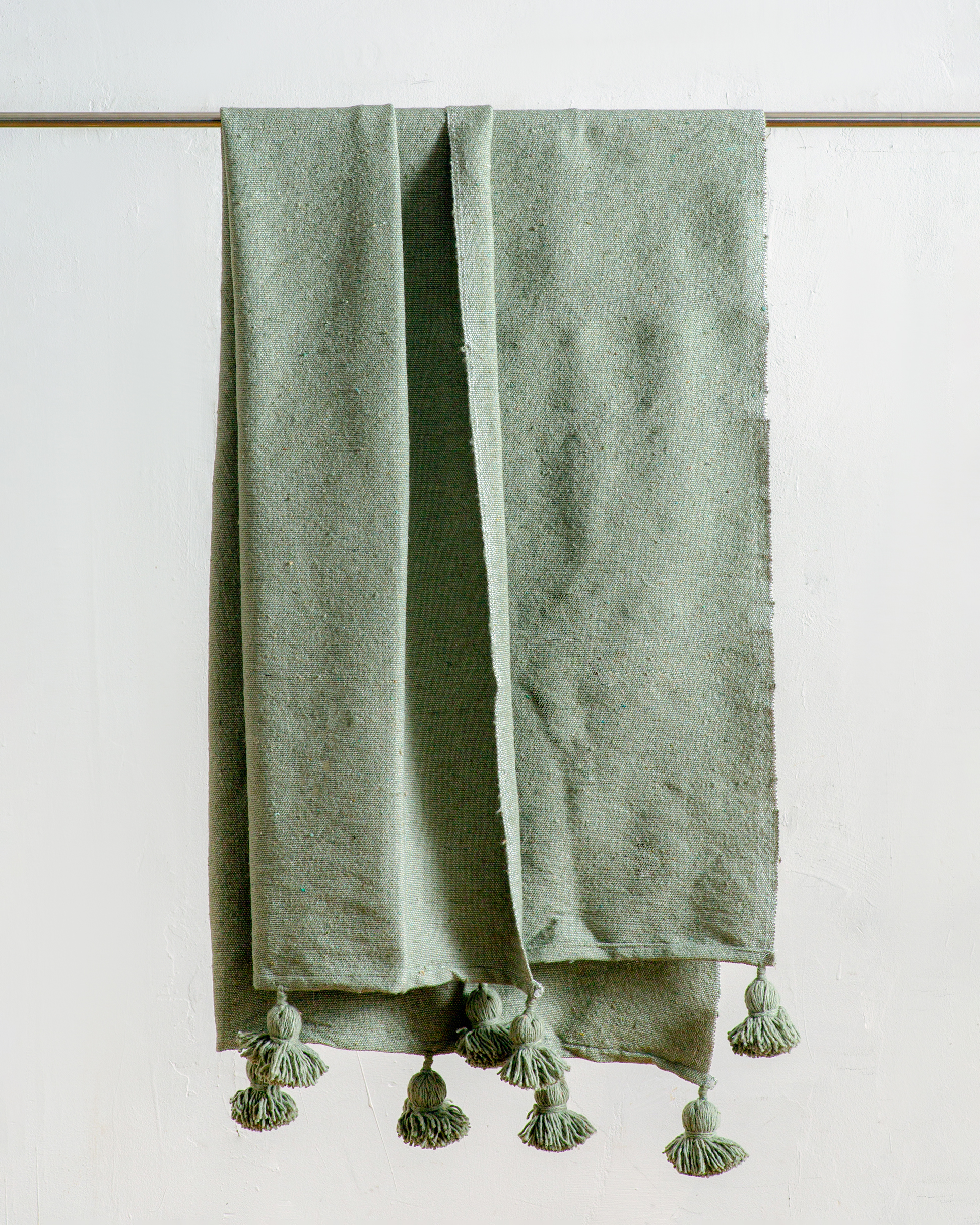 伽罗 JALO 摩洛哥进口手工蓬蓬毛球纯棉沙发毯