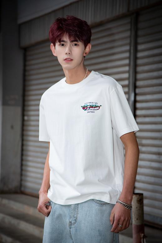 W422112037刺绣夸张印花短袖T恤 商品图1