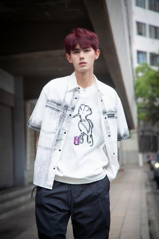 W421122151时尚印花短袖衬衫 商品图0