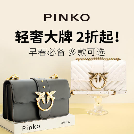 严选 | 意大利PINKO女包 PIN003Y6Y3单肩斜挎羊皮缝飞鸟燕子包 商品图0