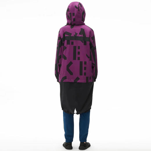 KENZO 高田贤三 女士涂鸦徽标印花连帽风衣 紫色 FB62 OU082 560 83 商品图3