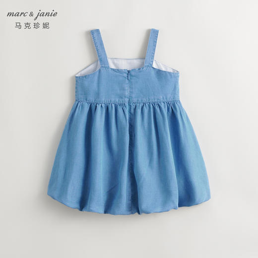 马克珍妮2024年夏装新款 女童透气莱赛尔吊带牛仔连衣裙240660 商品图2