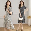 今年流行裙子2024新款夏季女气质温柔风方领中长款显瘦碎花连衣裙 商品缩略图0