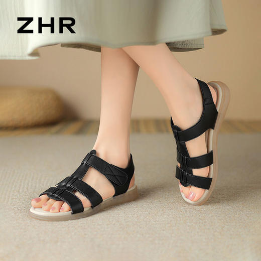 ZHR则则凉鞋女2024新款夏季复古防滑妈妈凉鞋女软底平底女鞋 商品图7