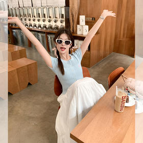 <曾小咸推荐>微信粉丝秒杀专场 仅此今天 活动结束下架 【有氧假日】蓝色针织短袖 日常159.99 立减100 秒杀59.99！！